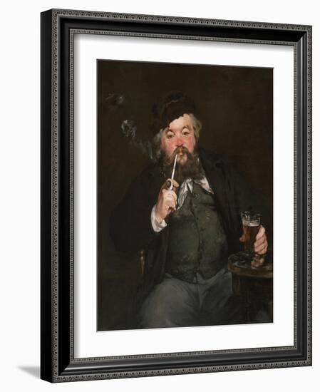 Le Bon Bock, 1873 (Oil on Canvas)-Edouard Manet-Framed Giclee Print