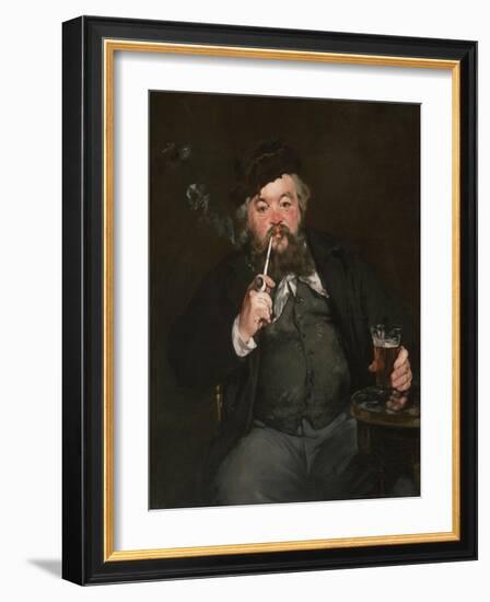 Le Bon Bock, 1873 (Oil on Canvas)-Edouard Manet-Framed Giclee Print