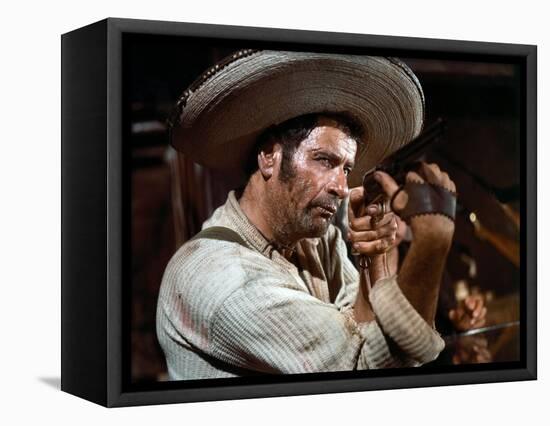 Le bon, la brute and le truand THE GOOD, THE BAD AND THE UGLY by SergioLeone with Eli Wallach, 1966-null-Framed Stretched Canvas