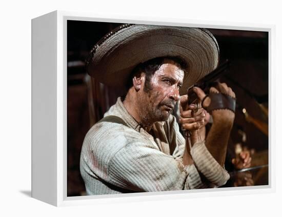 Le bon, la brute and le truand THE GOOD, THE BAD AND THE UGLY by SergioLeone with Eli Wallach, 1966-null-Framed Stretched Canvas