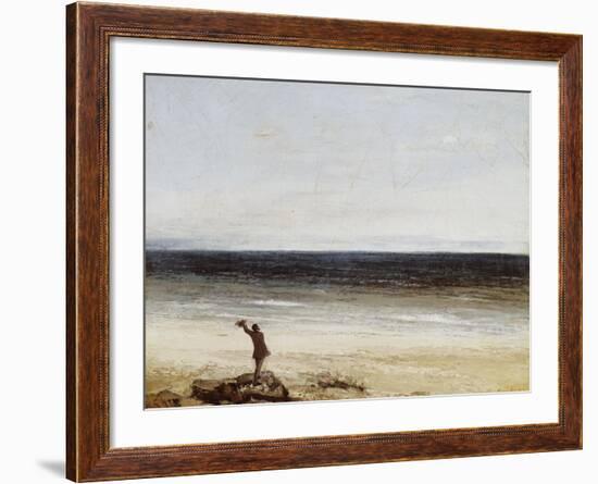 Le bord de mer à Palavas-Gustave Courbet-Framed Giclee Print