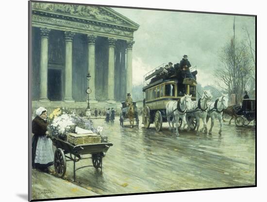 Le Boulevard a La Madeleine, Paris-Paul Fischer-Mounted Giclee Print