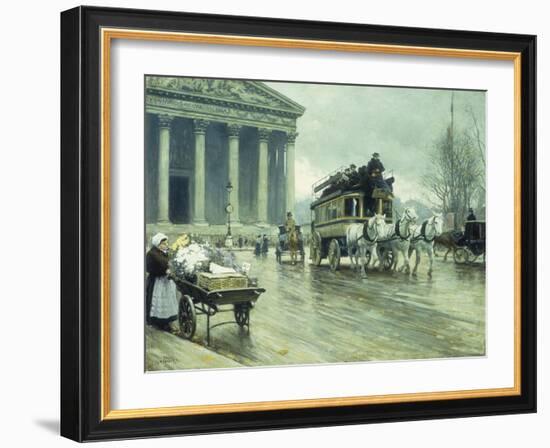 Le Boulevard a La Madeleine, Paris-Paul Fischer-Framed Giclee Print