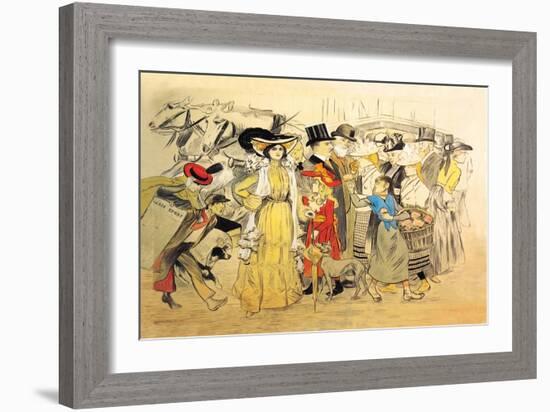 Le Boulevard, c.1900-Théophile Alexandre Steinlen-Framed Premium Giclee Print