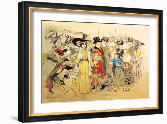 Le Boulevard, c.1900-Théophile Alexandre Steinlen-Framed Premium Giclee Print