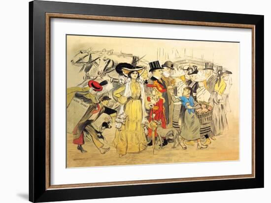 Le Boulevard, c.1900-Théophile Alexandre Steinlen-Framed Art Print