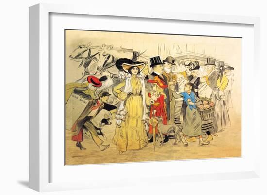 Le Boulevard, c.1900-Théophile Alexandre Steinlen-Framed Art Print