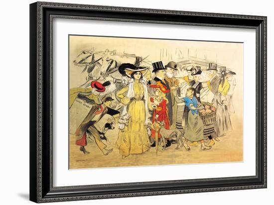 Le Boulevard, c.1900-Théophile Alexandre Steinlen-Framed Art Print