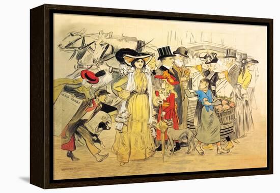 Le Boulevard, c.1900-Théophile Alexandre Steinlen-Framed Stretched Canvas