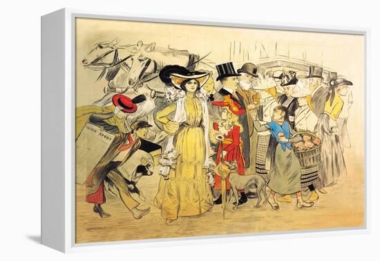 Le Boulevard, c.1900-Théophile Alexandre Steinlen-Framed Stretched Canvas