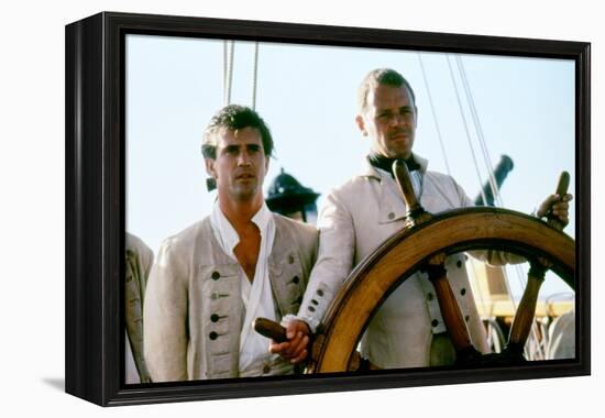 Le Bounty by Roger Donaldson with Mel Gibson and Anthony Hopkins, 1984 (photo)-null-Framed Stretched Canvas