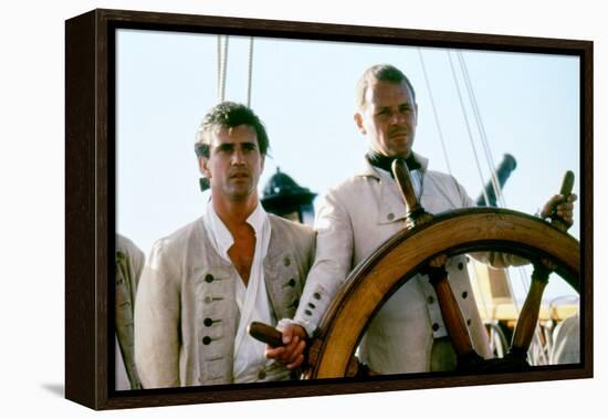 Le Bounty by Roger Donaldson with Mel Gibson and Anthony Hopkins, 1984 (photo)-null-Framed Stretched Canvas