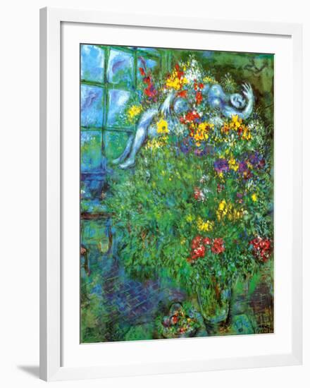 Le Bouquet Ardent-Marc Chagall-Framed Art Print