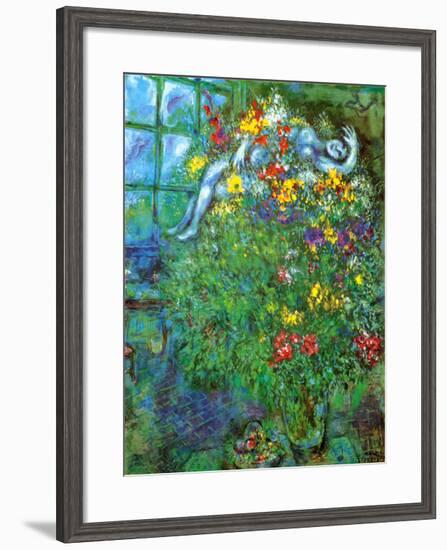 Le Bouquet Ardent-Marc Chagall-Framed Art Print