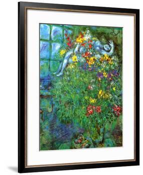 Le Bouquet Ardent-Marc Chagall-Framed Art Print