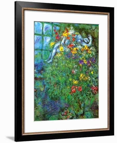 Le Bouquet Ardent-Marc Chagall-Framed Art Print