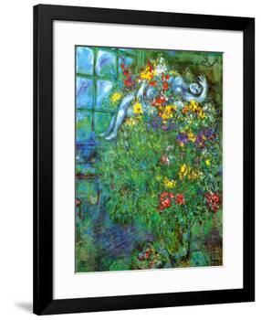 Le Bouquet Ardent-Marc Chagall-Framed Art Print