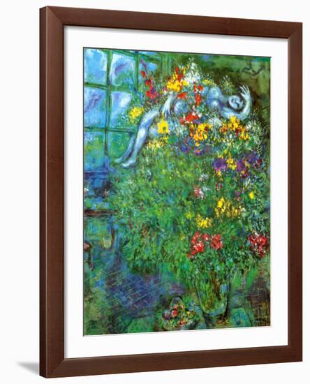 Le Bouquet Ardent-Marc Chagall-Framed Art Print