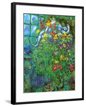 Le Bouquet Ardent-Marc Chagall-Framed Art Print