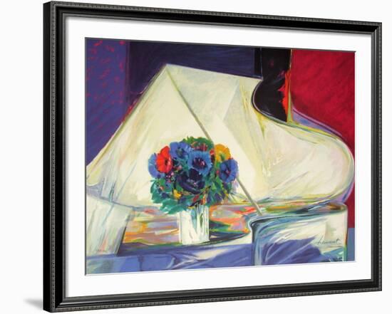 Le bouquet au piano II-Claude Hemeret-Framed Limited Edition