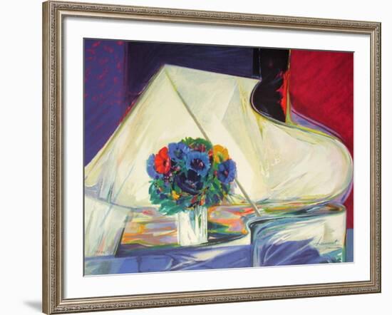 Le bouquet au piano II-Claude Hemeret-Framed Limited Edition