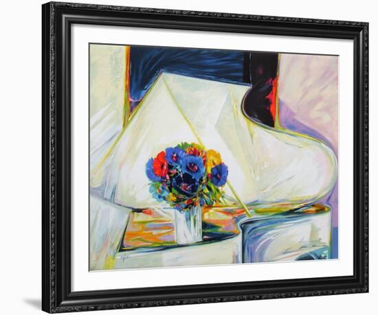 Le Bouquet Au Piano-Claude Hemeret-Framed Collectable Print