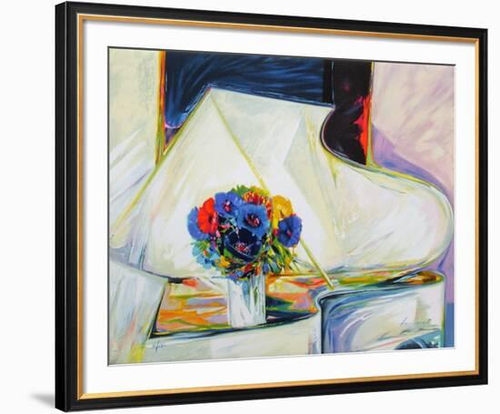 Le Bouquet Au Piano-Claude Hemeret-Framed Collectable Print