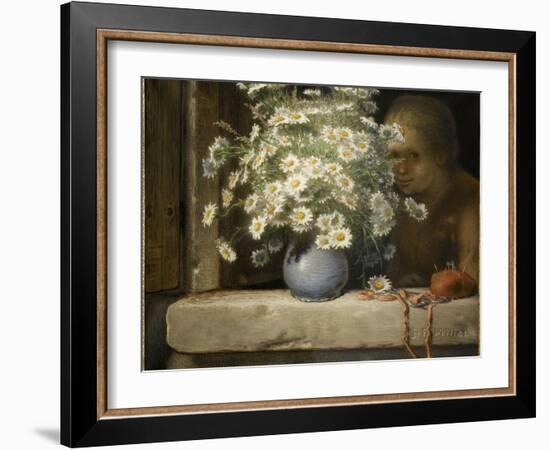 Le bouquet de marguerites-Jean-François Millet-Framed Giclee Print