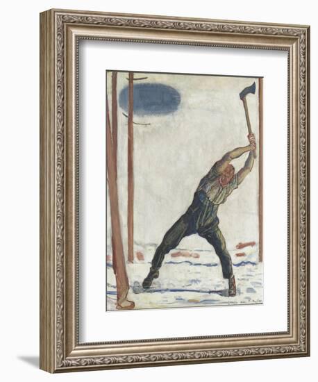 Le bûcheron (der Holzfäller)-Ferdinand Hodler-Framed Giclee Print