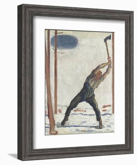 Le bûcheron (der Holzfäller)-Ferdinand Hodler-Framed Giclee Print