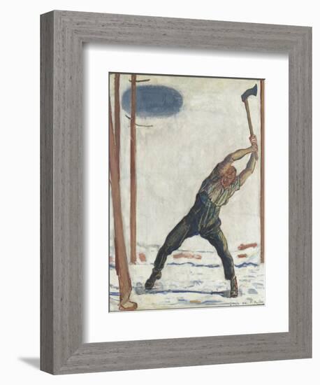 Le bûcheron (der Holzfäller)-Ferdinand Hodler-Framed Giclee Print