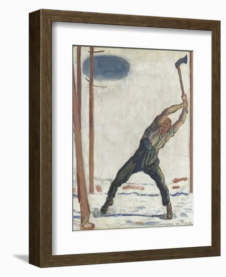 Le bûcheron (der Holzfäller)-Ferdinand Hodler-Framed Giclee Print