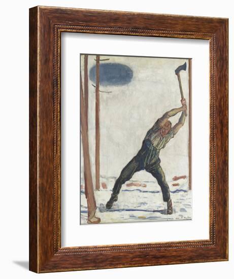 Le bûcheron (der Holzfäller)-Ferdinand Hodler-Framed Giclee Print