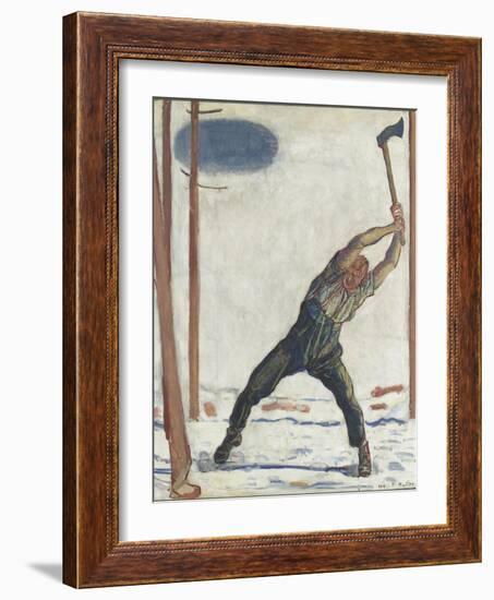 Le bûcheron (der Holzfäller)-Ferdinand Hodler-Framed Giclee Print