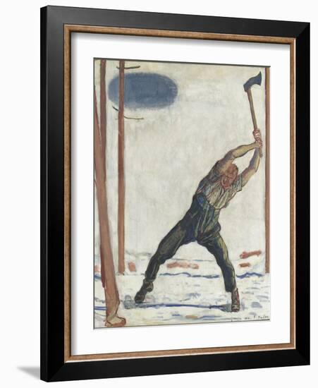 Le bûcheron (der Holzfäller)-Ferdinand Hodler-Framed Giclee Print