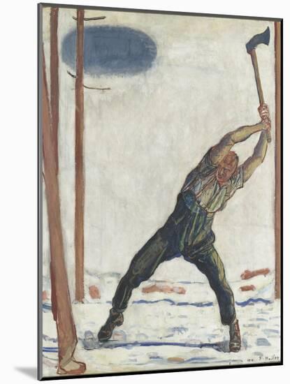 Le bûcheron (der Holzfäller)-Ferdinand Hodler-Mounted Giclee Print