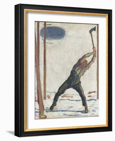 Le bûcheron (der Holzfäller)-Ferdinand Hodler-Framed Giclee Print