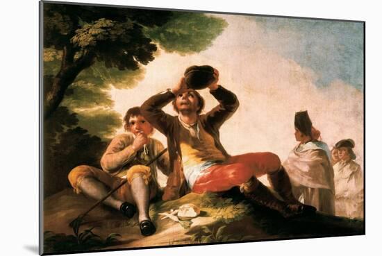 Le Buveur  Francisco De Goya Y Lucientes (1746-1828). 1777. Madrid. Musee Du Prado.-Francisco Jose de Goya y Lucientes-Mounted Giclee Print