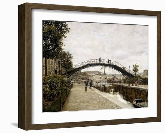 Le canal Saint Martin-François Firmin-Girard-Framed Giclee Print