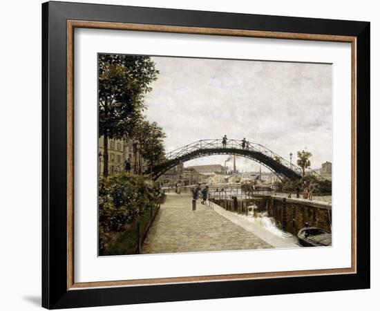 Le canal Saint Martin-François Firmin-Girard-Framed Giclee Print