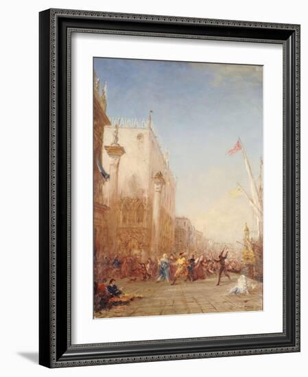 Le carnaval à Venise, quai des Esclavons-Félix Ziem-Framed Giclee Print