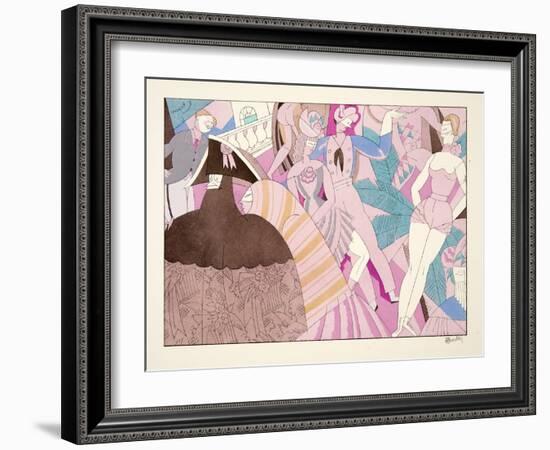 Le Carnaval from Sports & Divertissements, Pub. 1914 (Pochoir Print)-Charles Martin-Framed Giclee Print