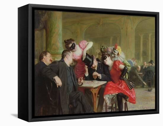 Le Carnival a L'hotel Ferraille, 1901 (Oil on Canvas)-Remy Cogghe-Framed Premier Image Canvas