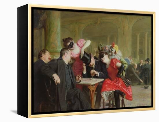 Le Carnival a L'hotel Ferraille, 1901 (Oil on Canvas)-Remy Cogghe-Framed Premier Image Canvas