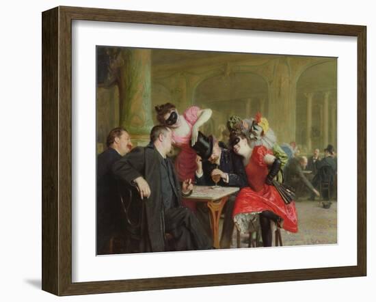 Le Carnival a L'hotel Ferraille, 1901 (Oil on Canvas)-Remy Cogghe-Framed Giclee Print