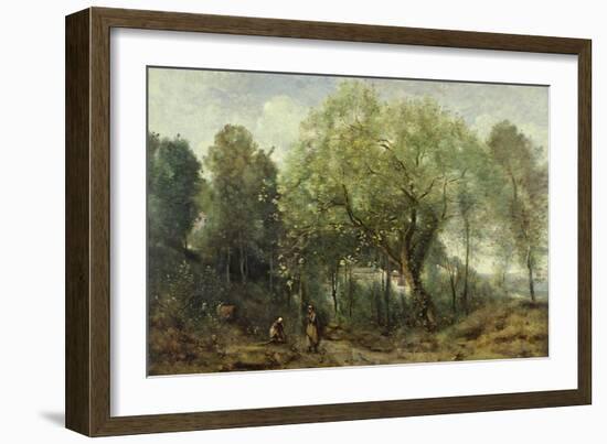 Le Catalpa, Memory of Ville-D'avray, 1869 (Oil on Canvas)-Jean Baptiste Camille Corot-Framed Giclee Print