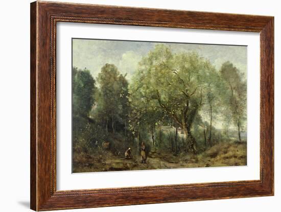 Le Catalpa, Memory of Ville-D'avray, 1869 (Oil on Canvas)-Jean Baptiste Camille Corot-Framed Giclee Print