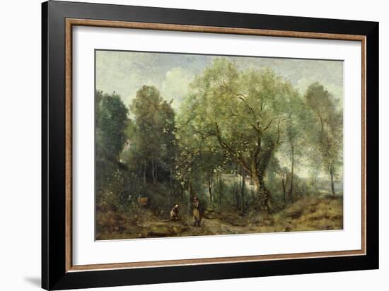 Le Catalpa, Memory of Ville-D'avray, 1869 (Oil on Canvas)-Jean Baptiste Camille Corot-Framed Giclee Print