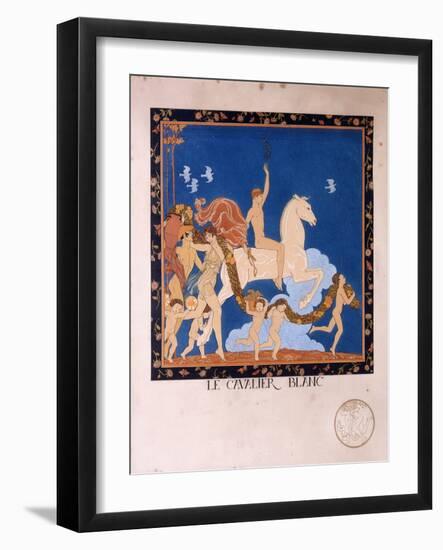 Le Cavalier Blanc, 1912-Georges Barbier-Framed Giclee Print