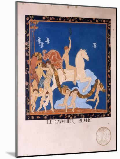Le Cavalier Blanc, 1912-Georges Barbier-Mounted Giclee Print